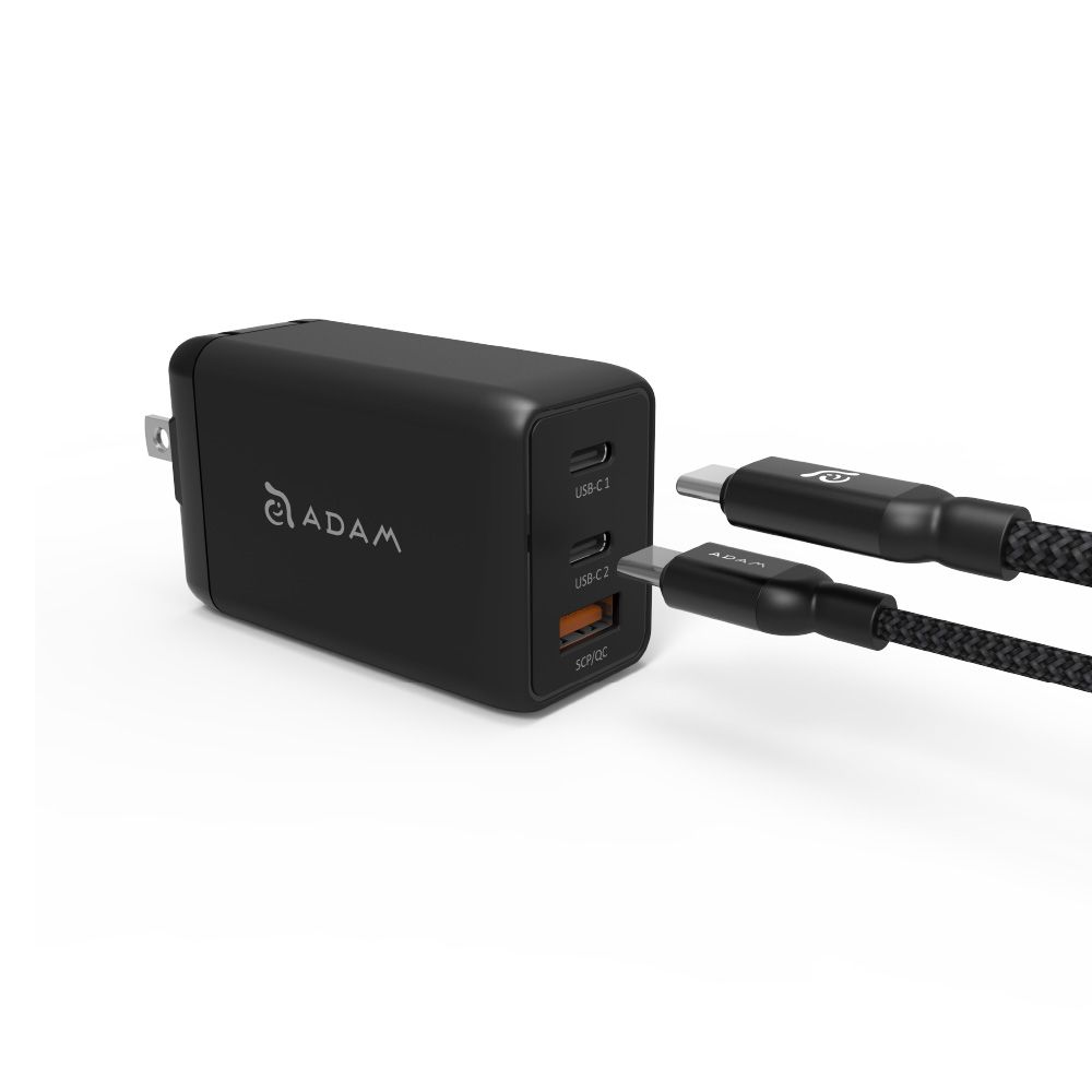 OMNIA F6 65W快速電源供應器+CASA C100+ USB3.1 Gen 2 USB-C 100W 高速充電視訊傳輸線