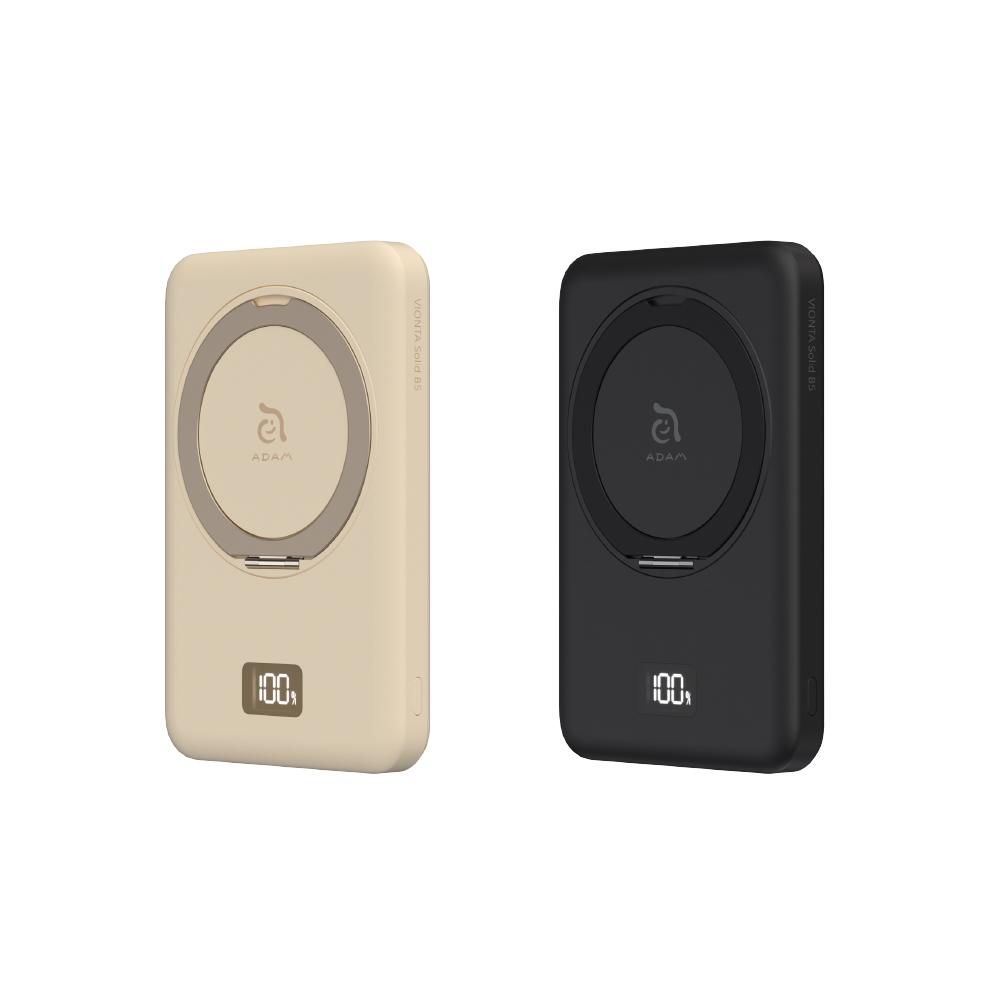 【早鳥預購優惠，預計2月上旬出貨】【2入組】VIONTA B5 SSB磁吸旋轉支架行動電源 (標示Wh/3C認證/可上飛機)