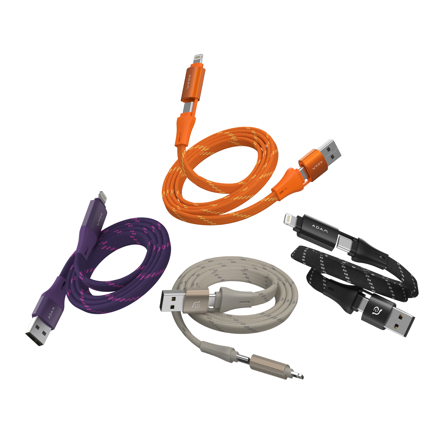 【官網限定三入組】PeAk MF401 四合一 60W磁吸充電線