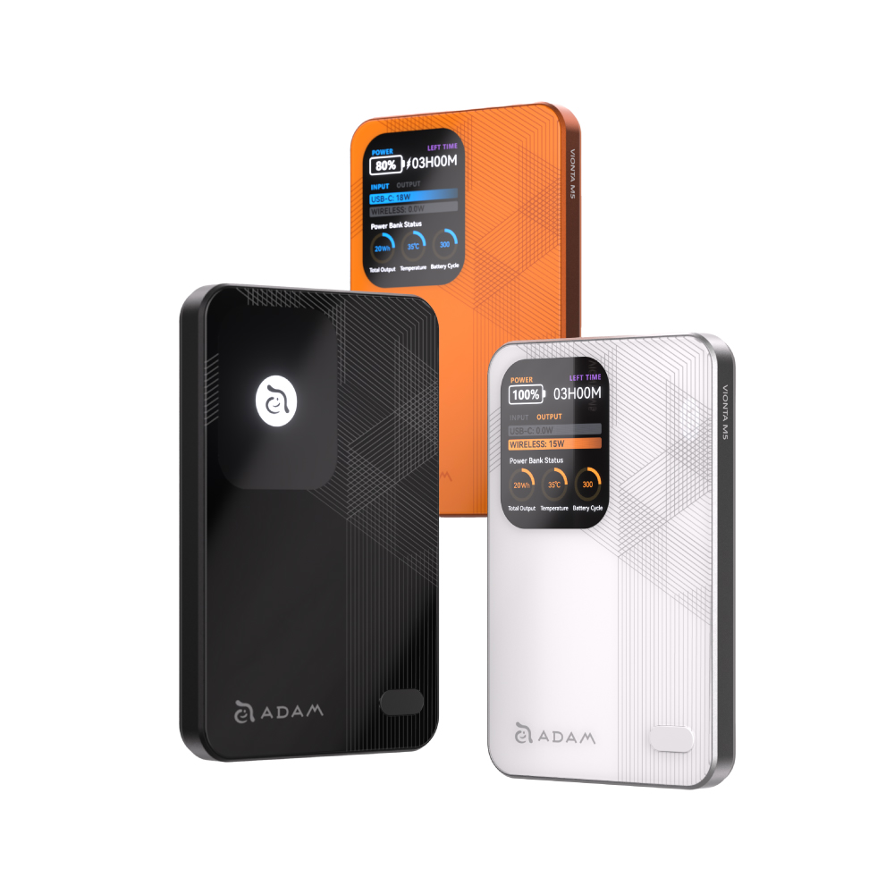 VIONTA M5 大螢幕顯示磁吸行動電源 (可上飛機/標示Wh/3C認證)_iLinio C100 USB-C 100W 磁吸充電線 (一組二入)