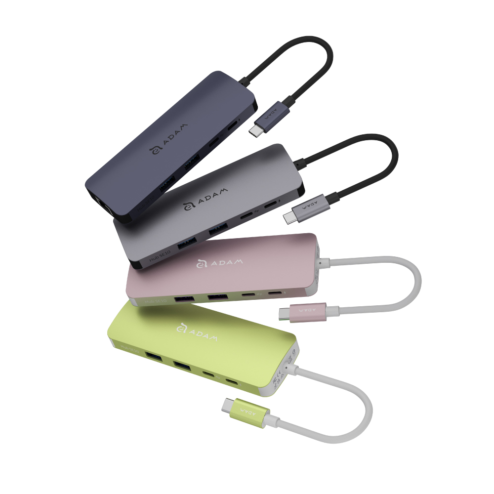 STAND DS1 直立式筆電支架_Hub SE10 USB-C 十合一多功能集線器