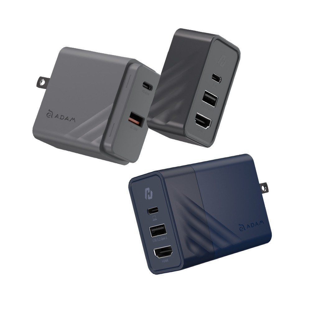 STAND DS1 直立式筆電支架_GaN Hub 65W 氮化鎵影像傳輸電源供應器