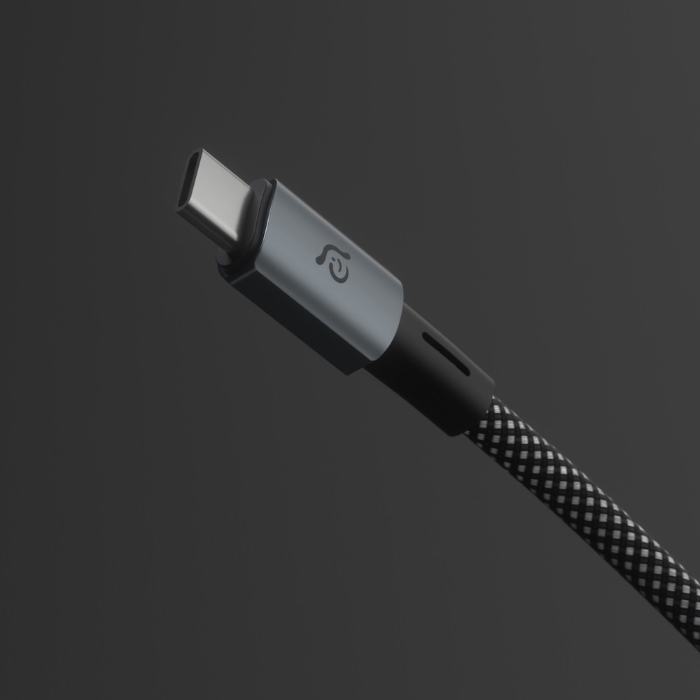 ADAM MP200 USB-C to USB-C 240W 磁吸充電線, 灰